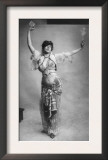 Belly Dancing  Woman in Belly-Dancing Costume Smoking and Holding Package of Cigarettes  1900