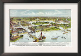 World's Columbian Exposition  Chicago: Grand Birds-Eye View of the Grounds and Buildings  1892