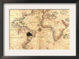 1544 Nautical Map of the Atlantic Ocean