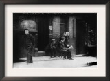 New York City  Police and Detectives Guarding Chinatown  July 6  1909