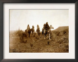 Apaches Desert Rovers- Five Apache on Horseback in Desert  1903
