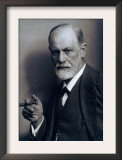 Sigmund Freud Smoking Cigar in a Classic Early 1920s Portrait