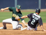 Oakland Athletics v Seattle Mariners  PEORIA  AZ - MARCH 12: Cliff Pennington and Jack Wilson