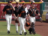Chicago Cubs v San Francisco Giants  SCOTTSDALE  AZ - MARCH 01: Tim Lincecum and Buster Posey
