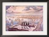 New York Harbor Viewed from the Brooklyn Bridge Tower