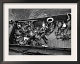 Wounded Soldiers in an 'Invasion Ambulance' on D-Day  Normandy  France  June 6  1944