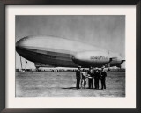 The LZ 129 Graf Zeppelin  and the Volunteer  a Goodyear Blimp  1930s