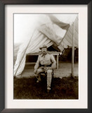 Theodore Roosevelt  Seated at Entrance to Tent Ca 1898