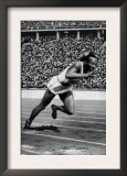 Jesse Owens Setting the 200 Meter Olympic Record at the Olympics in Berlin  Germany  1936