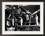 Mechanics Give a United Airline's Mainliner Airplane a Routine Checkup  1943