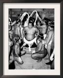 Sumo Wrestlers in Japan Ca 1950s