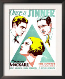 Once a Sinner  Joel Mccrea  Dorothy Mackaill  John Halliday on Window Card  1931