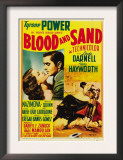 Blood and Sand  Linda Darnell  Tyrone Power on Midget Window Card  1941