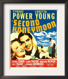 Second Honeymoon  Loretta Young  Tyrone Power  Loretta Young  Tyrone Power on Window Card  1937