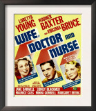Wife  Doctor and Nurse  Loretta Young  Warner Baxter  Virginia Bruce on Window Card  1937
