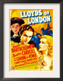 Lloyds of London  Freddie Bartholomew  Tyrone Power  Madeleine Carroll on Midget Window Card  1936