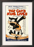 The Cat's Nine Lives  Cartoon Animation Poster Art  1926