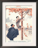 Le Sourire  Glamour Erotica Police Climbing Trees Magazine  France  1920