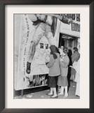 Teenage Girls Add Graffitti to Love Me Tender Movie Poster  Elvis Presley's Film Debut  1956