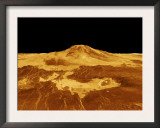 3D Perspective View of Maat Mons on Venus