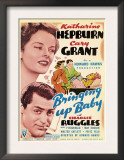 Bringing Up Baby  Katharine Hepburn  Cary Grant on Midget Window Card  1938
