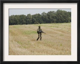 Belgian Paratroopers Proceeding in the Fields