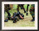 Soldiers of the Belgian Army Helping Out a Wounded Colleague