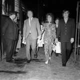 Elizabeth Taylor and Richard Burton Arriving at Brighon Station  October 1970