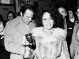 Richard Burton and Elizabeth Taylor at the Pedro Youth Club  November 1975