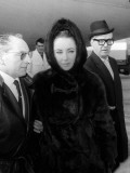 Elizabeth Taylor Wearing Fur Coat  March 1965