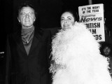 Elizabeth Taylor and Richard Burton at the Evening News Briitish Film Awards  November 1975