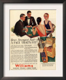 Williams  Aftershave Bridge Playing Cards Games Mens  USA  1920