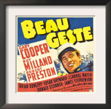 Beau Geste  Gary Cooper on Jumbo Window Card  1939
