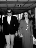 Elizabeth Taylor and Richard Burton at Heathrow Airport  September 1970