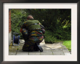 Soldier of the Belgian Army Investigating Suspect Building