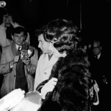 Elizabeth Taylor Arriving at London Clinic with Husband Eddie Fisher  October 1960