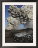 Eyjafjallajkull Eruption  Steaming Lava Bomb Impact Crater  Iceland