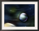 Illustration of Planets in Outer Space