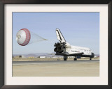 Space Shuttle Endeavour with its Drag Chute Deployed