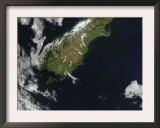 View of Most of the South Island of New Zealand