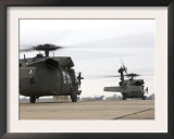 Two UH-60 Black Hawks Taxi Out for a Mission over Northern Iraq