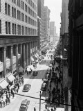 Traffic and Pedestrians on Chestnut Street  Philadelphia  Aerial View