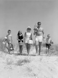 Family Walking Toward Beach