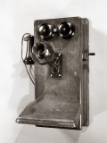 Wooden Old-Time Crank Wall Phone