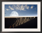Full Moon Rising Above a Sand Dune