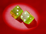 Pair of Dice Showing 'Lucky Seven'