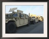 Humvees Sit on the Pier at Morehead City  North Carolina  Awaiting Deployment