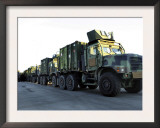 Armored Trucks Sit on the Pier at Morehead City  North Carolina  Awaiting Deployment