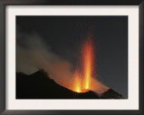 Stromboli Eruption  Aeolian Islands  North of Sicily  Italy