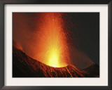 Stromboli Eruption  Aeolian Islands  North of Sicily  Italy